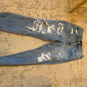 Aeropostale Men's Ripped Skinny Jeans in Blue